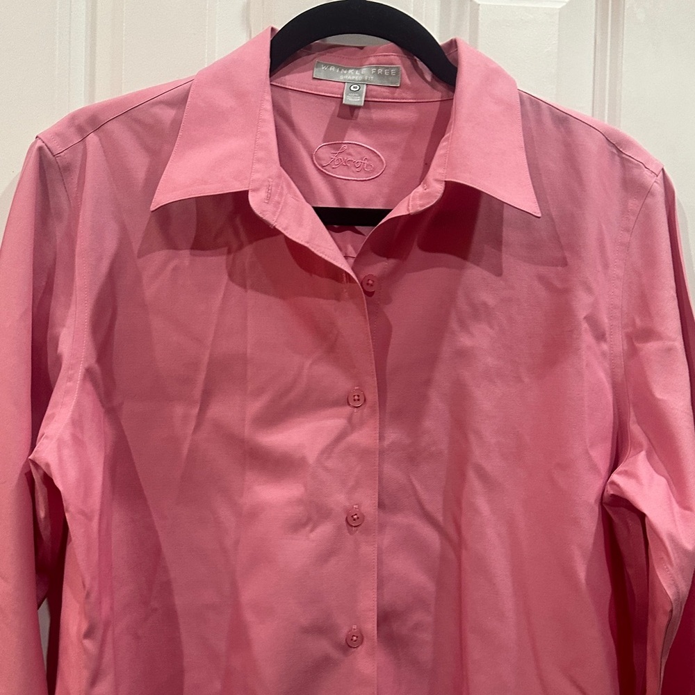 NEW Wrinkle-Free Pink Shirt size 10 - Picture 4 of 9